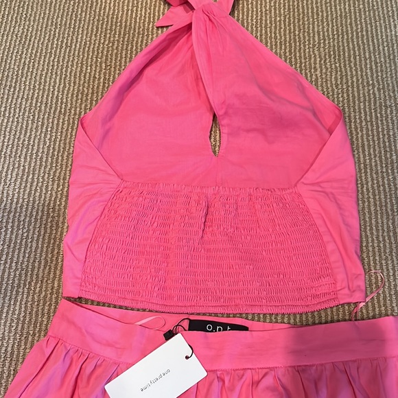 NWT ANTHRO x o.p.t 2 pc. Pink skirt set size medium - Picture 11 of 16